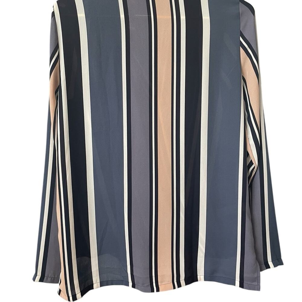 Ann Taylor Striped Blouse V-Neck Professional Luxe Office Chic Size S - Picture 4 of 9